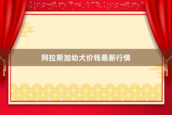 阿拉斯加幼犬价钱最新行情